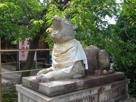 京都法輪寺の狛虎